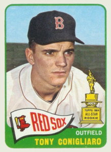 Despite leading the American League in home runs in 1965, Tony Conigliaro had a far more ill-fated career even than Arnold Earley. After getting hit by a pitch in 1967, he almost lost vision in one eye, missed the entire 1968 season, and never got back to full health before retiring in 1971. A brief comeback attempt in 1975 was unsuccessful. After a stroke in 1982, he was in a coma for eight years before dying in 1990. 