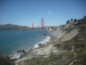 Part of the Batteries to Bluff Trail, viewed from its western end.