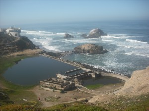 The Sutro Baths -- the most spectacular view from Land's End trail, near the western entrance.