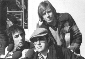 Part of the Credibility Gap in the early 1970s, with Harry Shearer (left), David L. Lander (center), and Michael McKean (right)