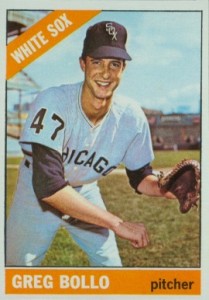 The front of Bollo's 1966 baseball card.