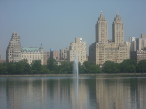 The Central Park reservoir.