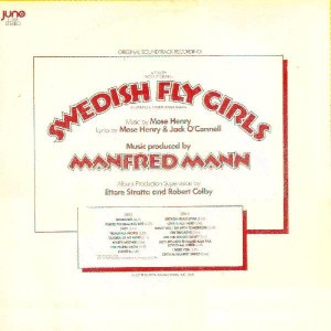 The back cover of the "Swedish Fly Girls" soundtrack LP.