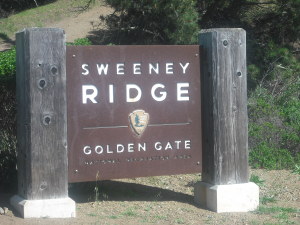 The Sweeney Ridge trailhead, in the back of the Shelldance Orchid Nursery parking lot.