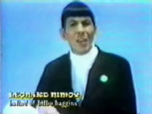 Leonard Nimoy sings "The Ballad of Bilbo Baggins" on TV, late 1960s.