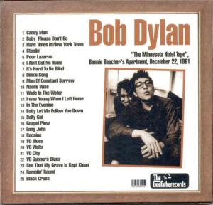 Bob Dylan bootleg bills this material as having been recorded in Bonnie Beecher's apartment in December 1961.