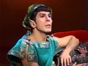 Spock sings "Maiden Wine" in the "Plato's Stepchildren" episode.