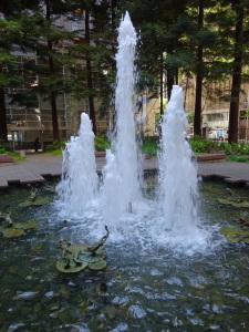 Fountain in Redwood Park.
