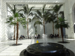 Palm trees in the court/entrance to the Citigroup building.