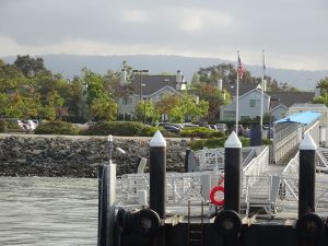 View from the ferry as you dock at Bay Farm Island.