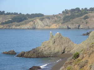 Black Sands Beach, viewed from Upper Fisherman's Trail.