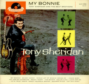 The Beatles backed Tony Sheridan on "My Bonnie," though on this release they were billed as "The Beat Brothers."