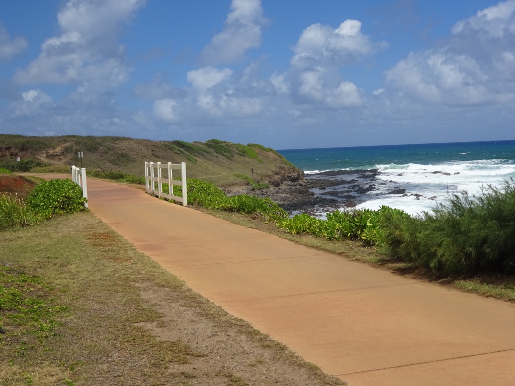 A stretch of the Kapaa bike path.