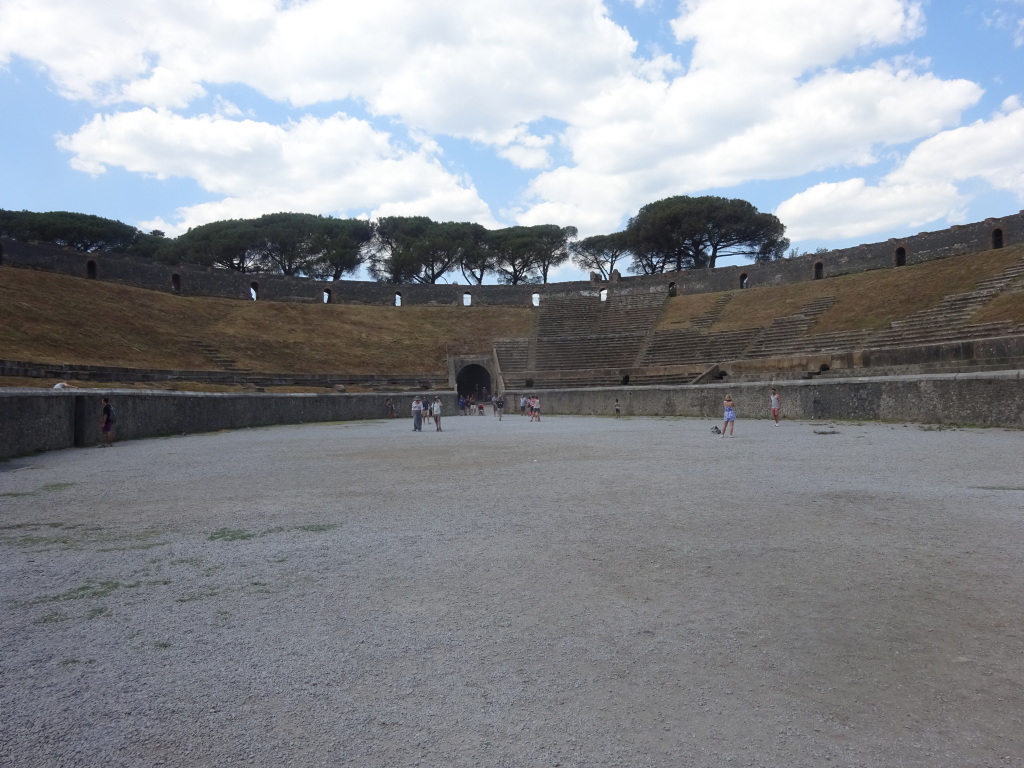 The Pompeii amphitheater where Pink Floyd played in October 1971, as it appears today.