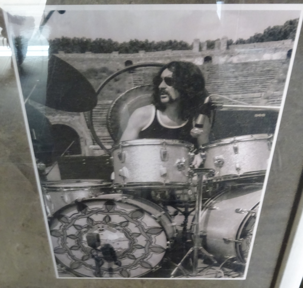 Nick Mason performing at Pompeii.