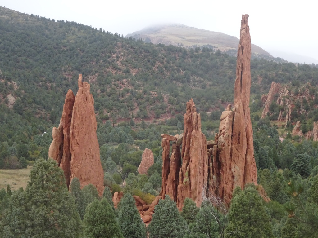 Cone-like rocks at the Garden of the Gods.