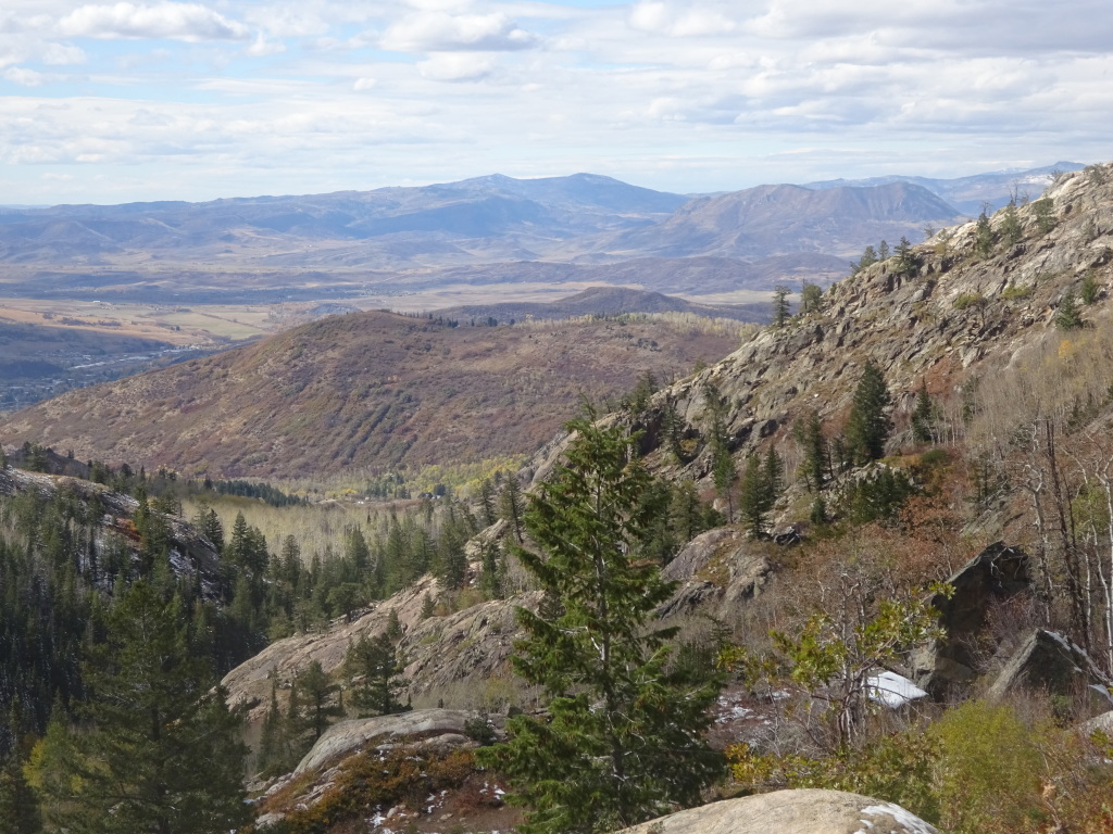 On the trail in Fish Creek Falls in Steamboat Springs, Colorado.